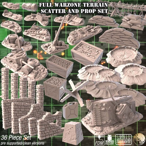 Urban warzone terrain set - warzone, –