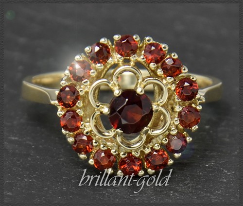 Anello cocktail con - , granati